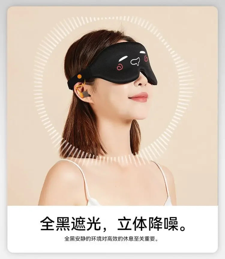 Sleeping during lunch break, lightweight integrated blackout and noise reducing earplugs, sleep eye protection, travel goggles