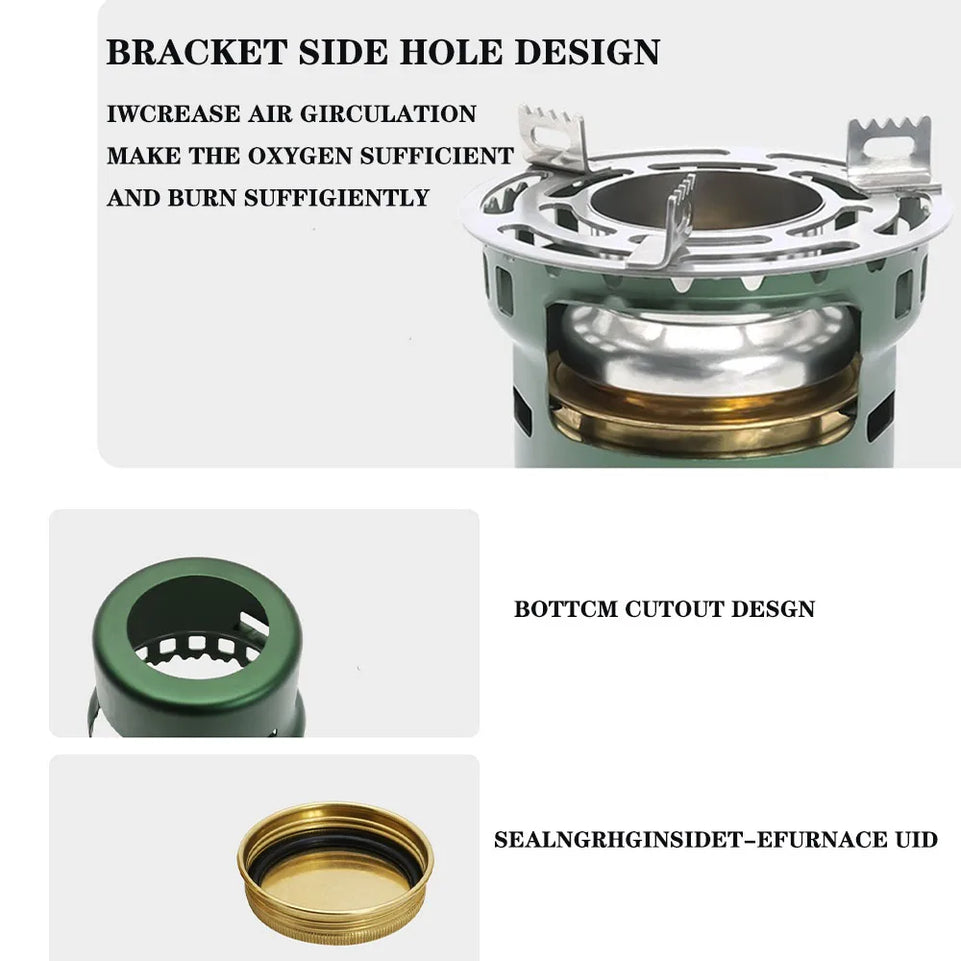 Portable Mini Barbecue Assesories Camp Cooking Supplies Camping Gear and Accessories Alcohol Stove Outdoor Furnace Hiking Sport