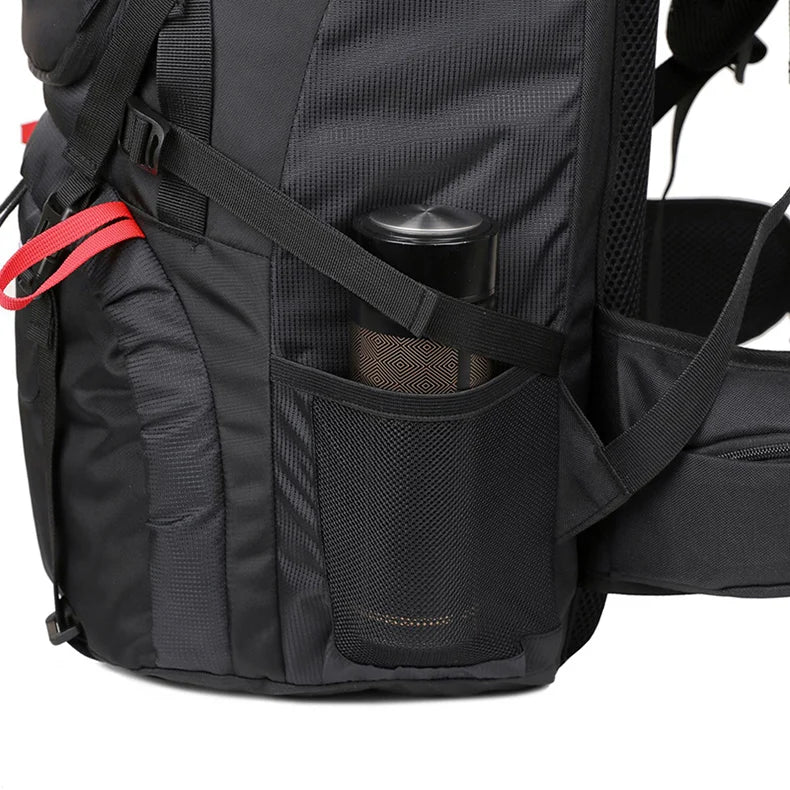 60L Camping Backpack Large Capacity Hiking Travel Outdoor Shoulder Bag Waterproof Trekking Climbing Mountaineering Rucksack