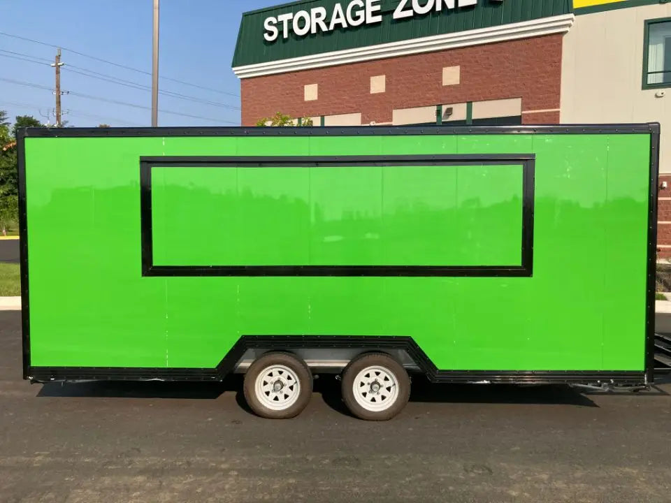 Portable Food Truck Mobile Trailer With Cooking Station Full Kitchen Equipment For Outdoor Events BBQ Business Use