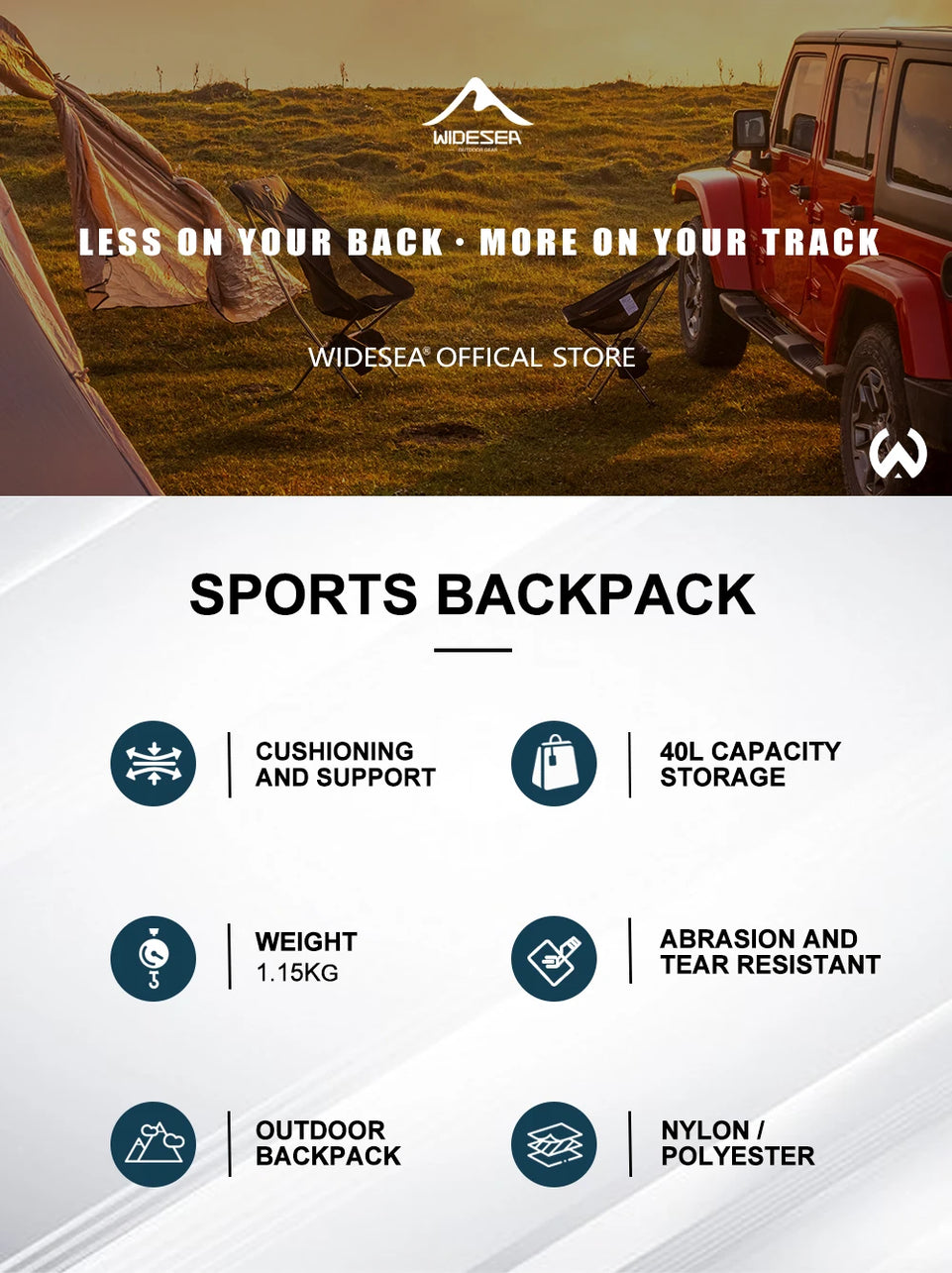 Outdoor Camping Backpack 40L Hiking Bag Sports Men's Backpacks Ultralight Waterproof Trekking Travel Essentials Camping Supplies