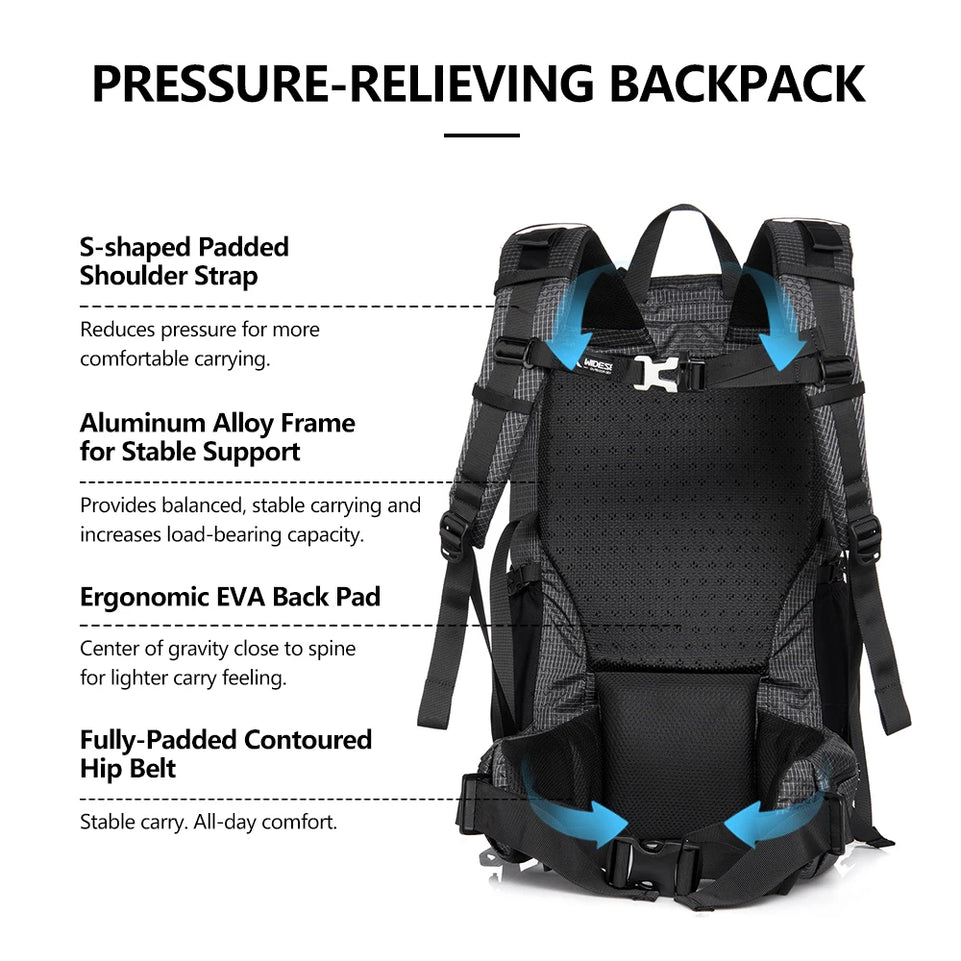 Outdoor Camping Backpack 40L Hiking Bag Sports Men's Backpacks Ultralight Waterproof Trekking Travel Essentials Camping Supplies