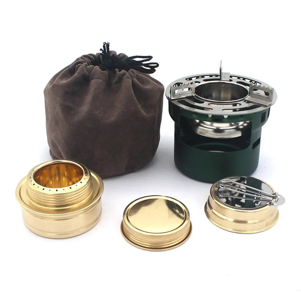Portable Alcohol Stove Mini Camping Burner Cooker Grill For Backpacking Travel Picnic Emergency Survival Gear Outdoor Cooking