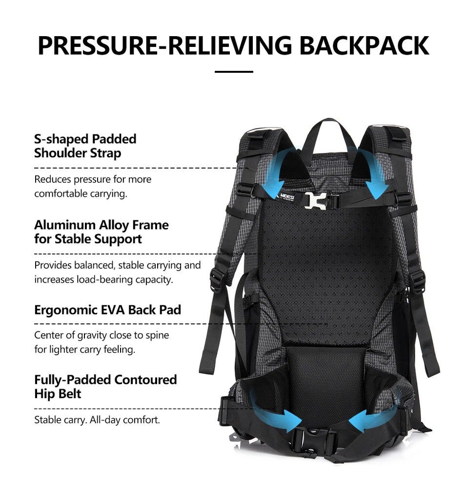 Outdoor Camping Backpack 40L Hiking Bag Sports Men's Backpacks Ultralight Waterproof Trekking Travel Essentials Camping Supplies