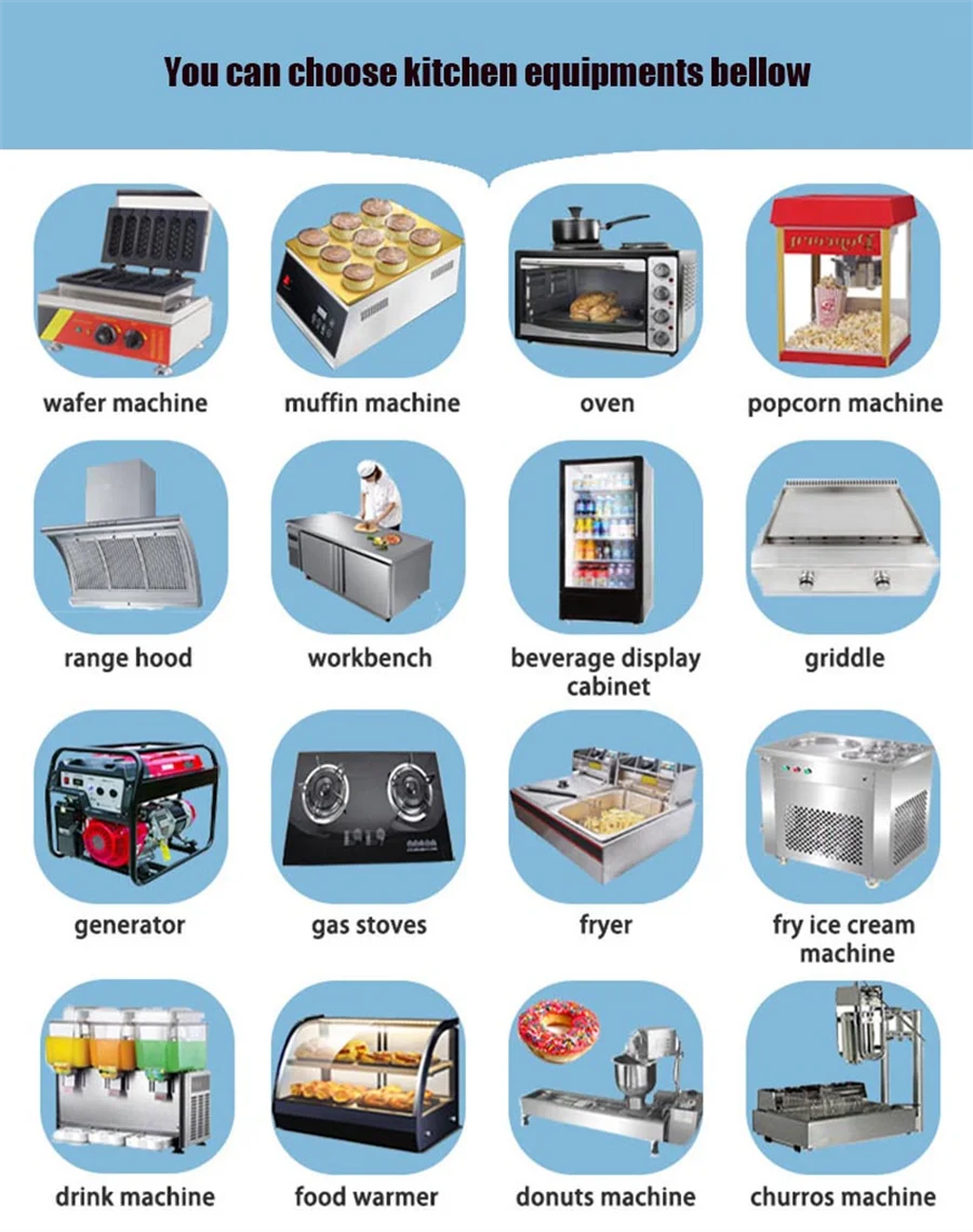 Portable Food Truck Mobile Trailer With Cooking Station Full Kitchen Equipment For Outdoor Events BBQ Business Use