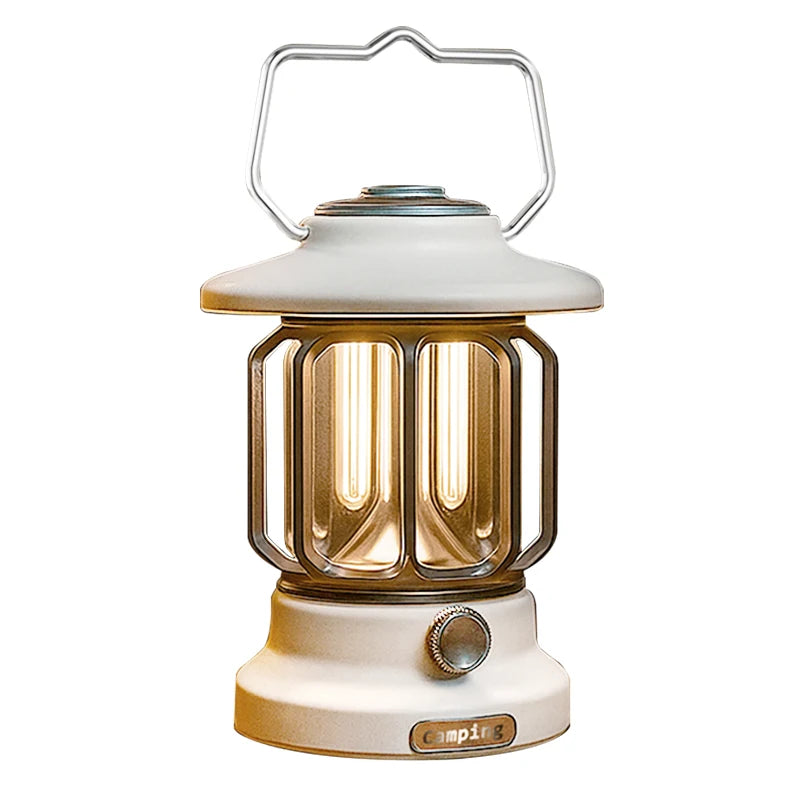 Camping lights Portable Camping Light Rechargeable lamp Retro style lamp Dimmable Suitable for picnics, hiking and camping