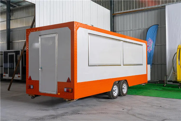 Portable Food Truck Mobile Trailer With Cooking Station Full Kitchen Equipment For Outdoor Events BBQ Business Use