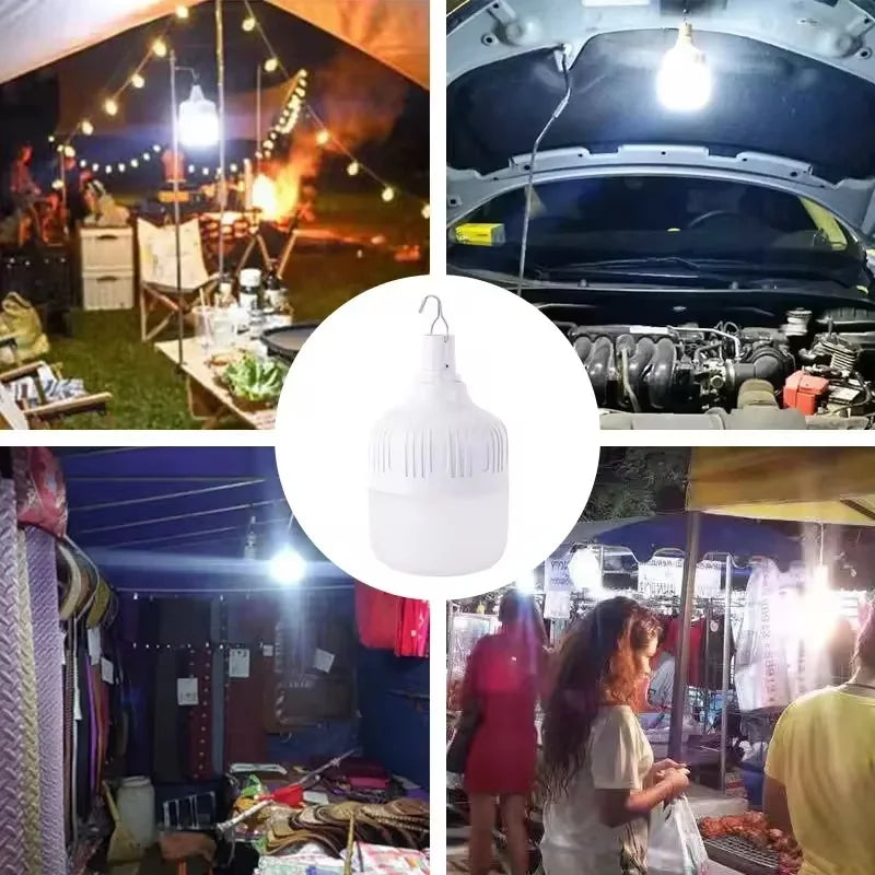 Portable Camping Light USB Rechargeable Led Bulb Emergency Lighting Flashlight Lights Outdoor Picnics Hanging Tent Light