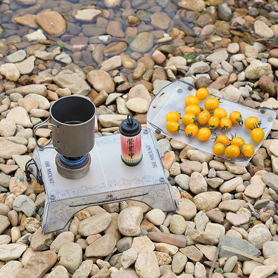Portable Foldable Mini Camping Table Ultralight Outdoor Camping Table Tray Folding Tableware Hiking Equipment Cooking Supplies