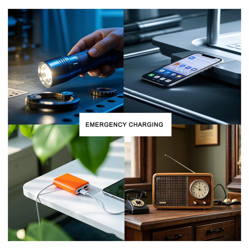 Portable hand-crank generator，Compact Survival Light Gear for Outdoor Camping Hiking Blackouts and Emergency Preparedness