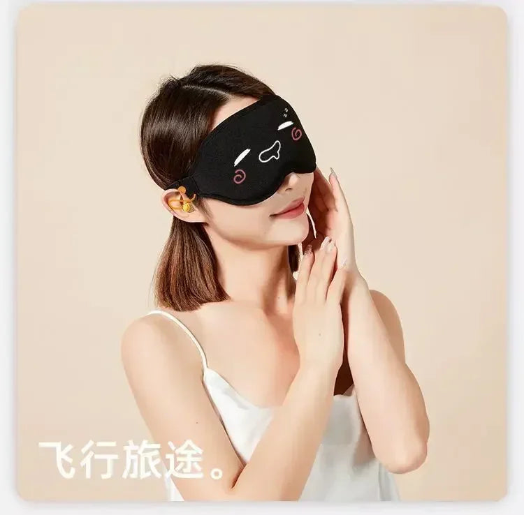 Sleeping during lunch break, lightweight integrated blackout and noise reducing earplugs, sleep eye protection, travel goggles