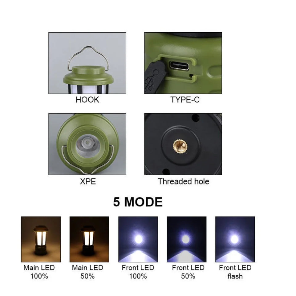 Outdoor Camping Lights, Ultra-long Battery Life Camp Tent Lights, Camping Atmosphere Lights, Rechargeable Portable Lights
