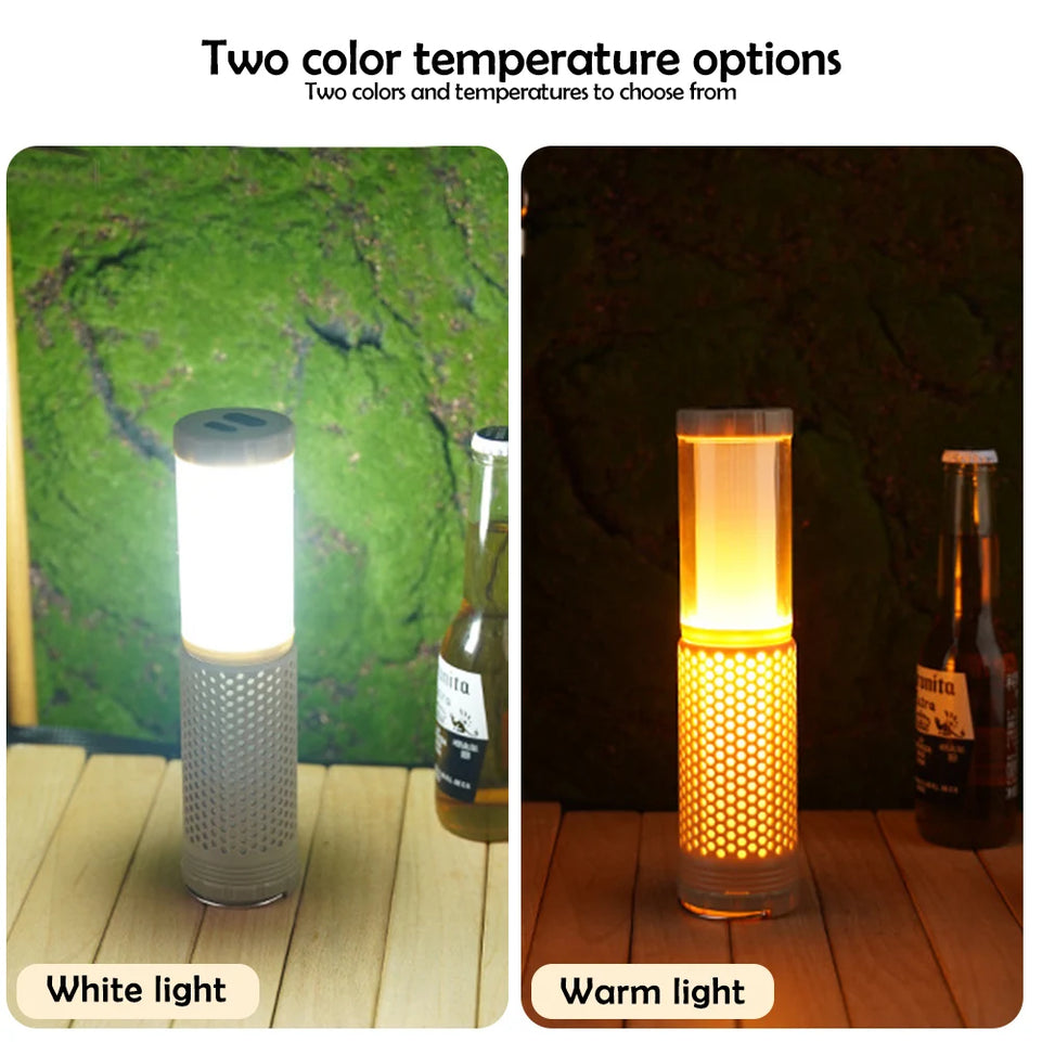 Camping Lights Rechargeable Outdoor Telescopic Collapsible Lanterns Multi-Functional Portable Magnetic Tent Lamps Emergency Hiki