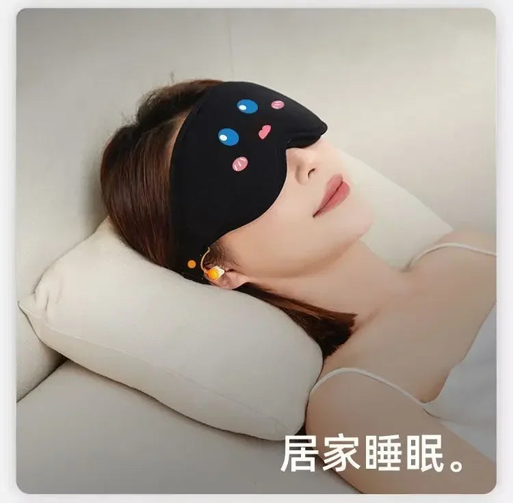 Sleeping during lunch break, lightweight integrated blackout and noise reducing earplugs, sleep eye protection, travel goggles