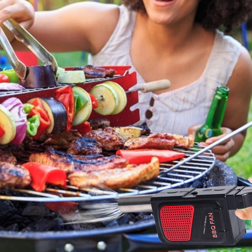 Portable Electric Handheld  BBQ Fan Air Blower for Outdoor Camping Barbecue Picnic BBQ Cooking Tool Bakery Grill Accessories