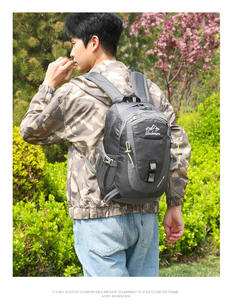 Durable, trendy, small-capacity outdoor backpack suitable for short trips, hiking, cycling, camping, and mountain climbing