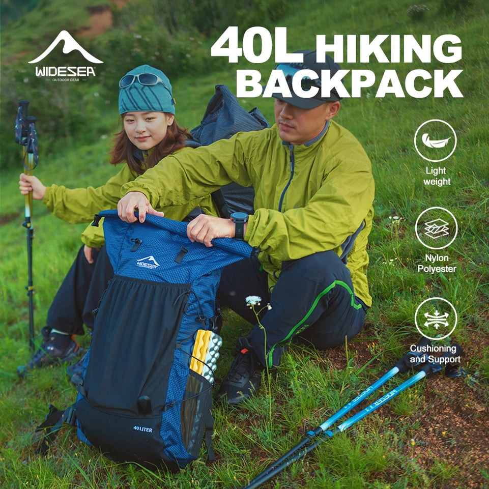 Outdoor Camping Backpack 40L Hiking Bag Sports Men's Backpacks Ultralight Waterproof Trekking Travel Essentials Camping Supplies