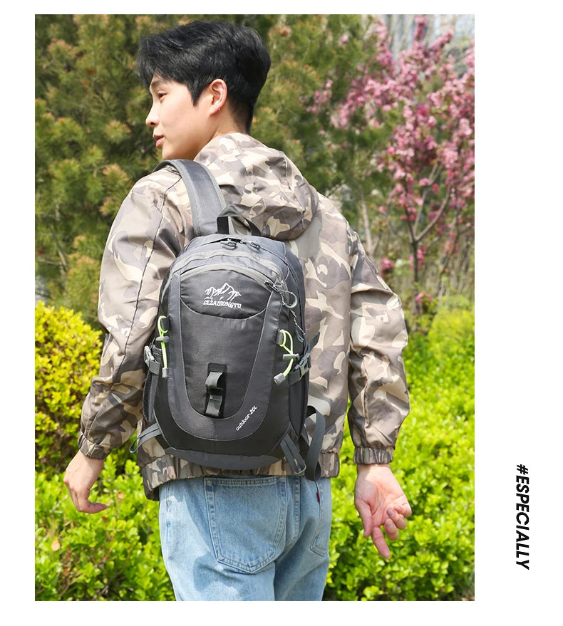 Durable, trendy, small-capacity outdoor backpack suitable for short trips, hiking, cycling, camping, and mountain climbing