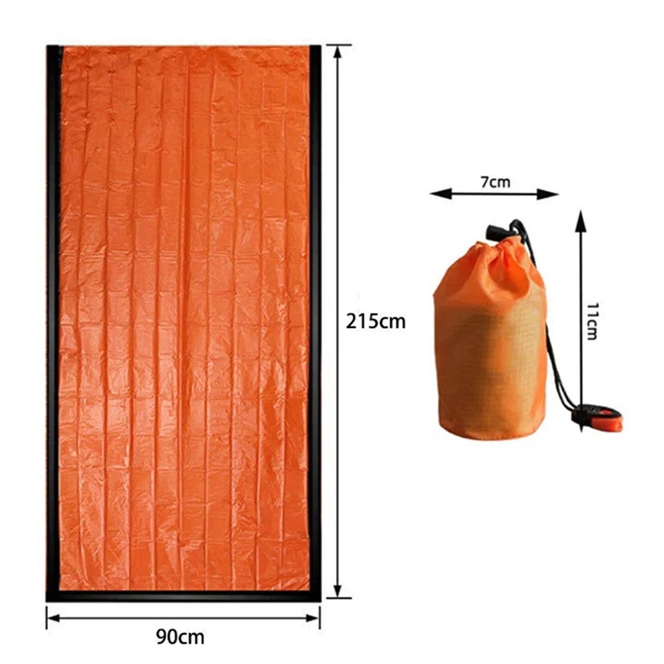 Survival Sleeping Bag Thermal Bivy Sack Portable Thermal Sleeping Bag Survival Gear for Camping Hiking Outdoor Adventure