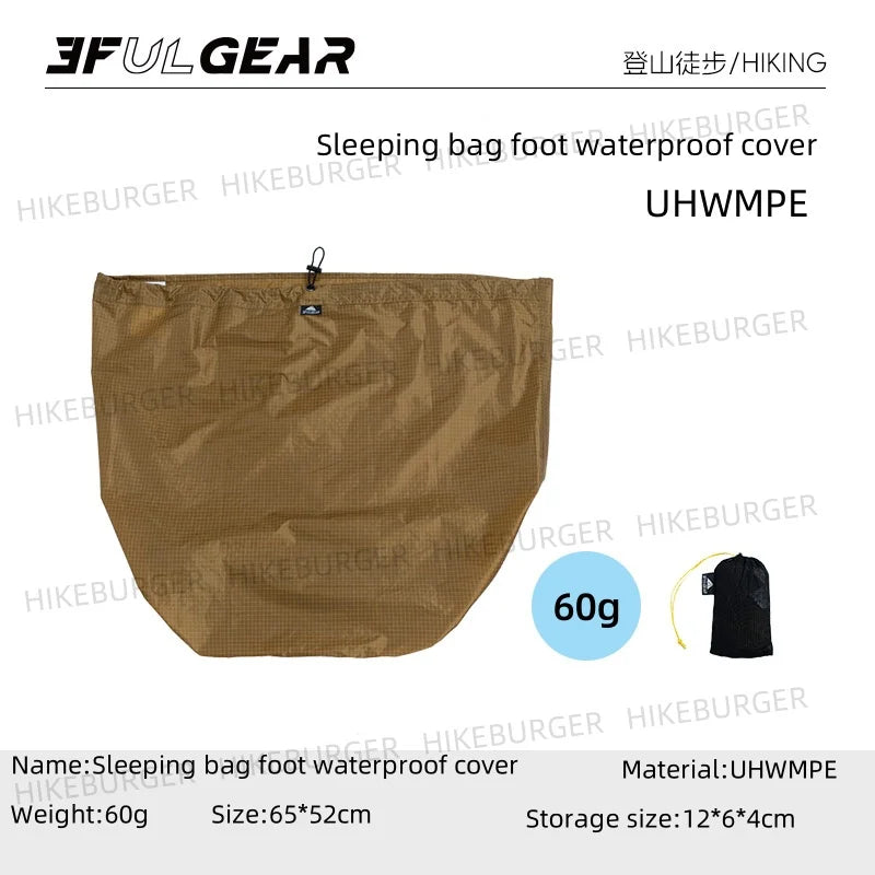 3F UL GEAR UHWMPE/TYVEK Outdoor Sleeping Bag Foot Waterproof Cover Camping Moisture-proof Breathable Dirtproof Inner Liner Cover