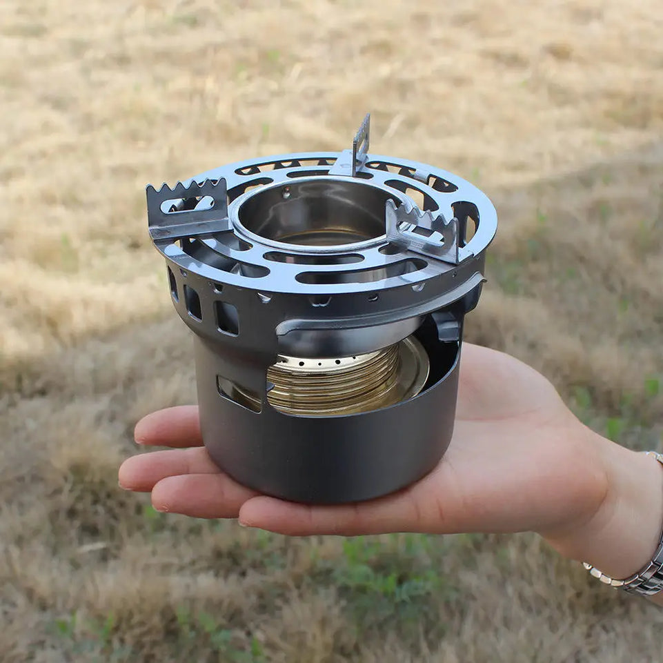 Portable Alcohol Stove Mini Camping Burner Cooker Grill For Backpacking Travel Picnic Emergency Survival Gear Outdoor Cooking