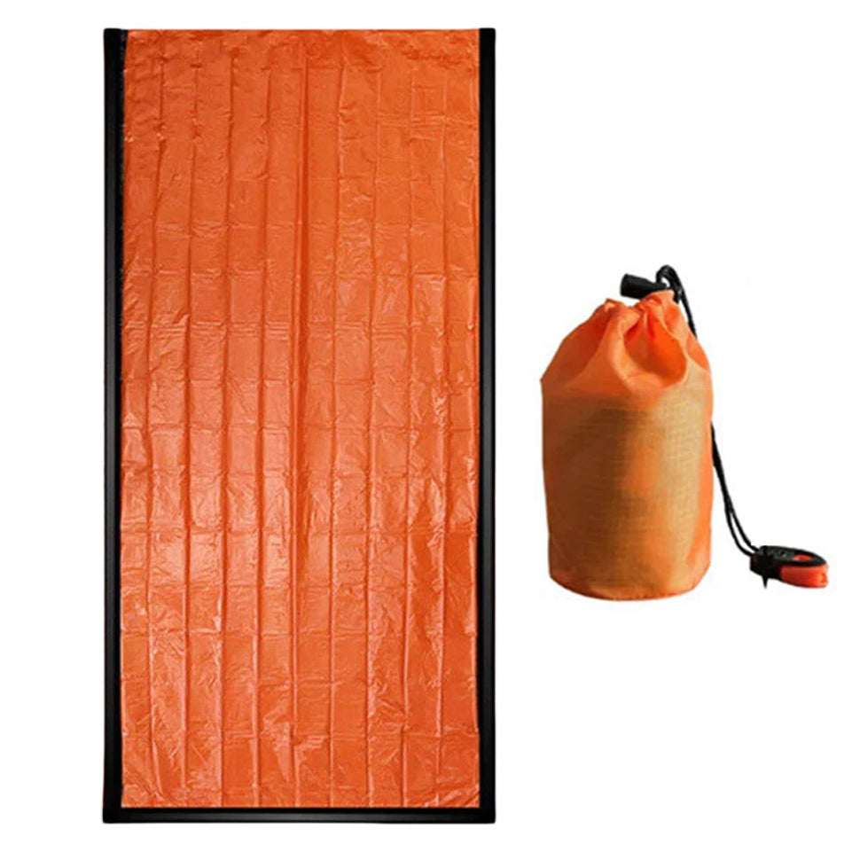Survival Sleeping Bag Thermal Bivy Sack Portable Thermal Sleeping Bag Survival Gear for Camping Hiking Outdoor Adventure
