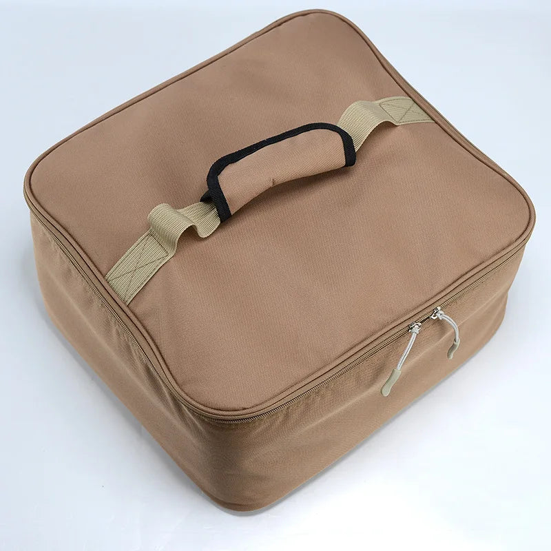 Portable Camping Picnic Cassette Stove Handbag with BBQ Cookware Gas Tank Baking Tray Storage Box Outdoor Cooking Organizer