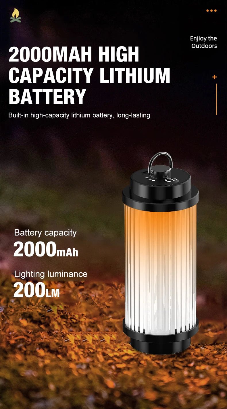 Outdoor camping tools camping lights 5 kinds of lights adjustable ceiling can be connected with the bracket TYPE-C charging.