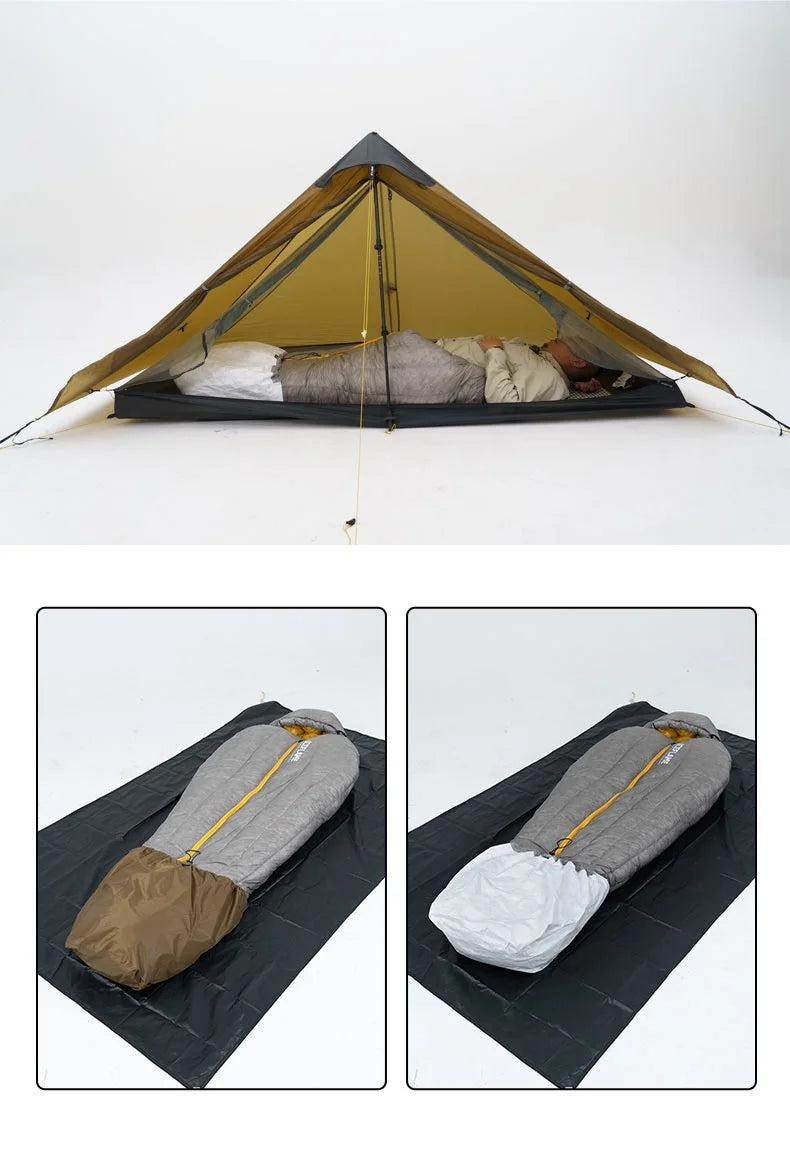 3F UL GEAR UHWMPE/TYVEK Outdoor Sleeping Bag Foot Waterproof Cover Camping Moisture-proof Breathable Dirtproof Inner Liner Cover