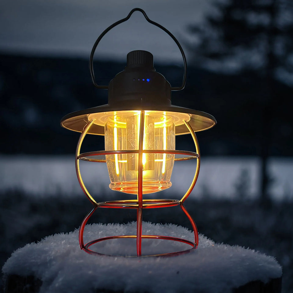 Camping Lamp Camping Light Dimmable Multi Modes Retro Portable Tent Lantern Lamp for Fishing Hiking Garden Yard Camping Light