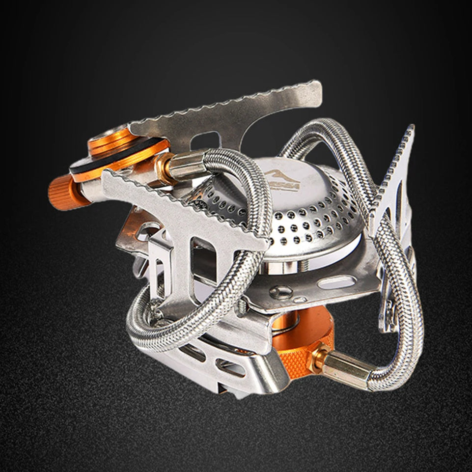 1pc Portable Camping Gas Stove Folding Outdoor Backpacking Stove Tourist Equipment For Cooking Hiking Picnic