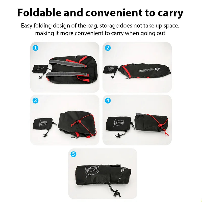 New Outdoor Waterproof Foldable Backpack Large Capacity Portable Camping Hiking Travel Daypack Leisure Men Women Sport Bags
