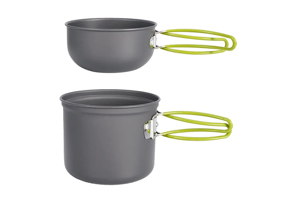 Pacoone Ultralight Camping Cooking Utensils Outdoor Tableware Pot Set Hiking Picnic Travel Tourist Dishes Supplies Equipment