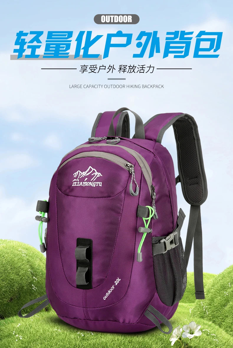 Durable, trendy, small-capacity outdoor backpack suitable for short trips, hiking, cycling, camping, and mountain climbing