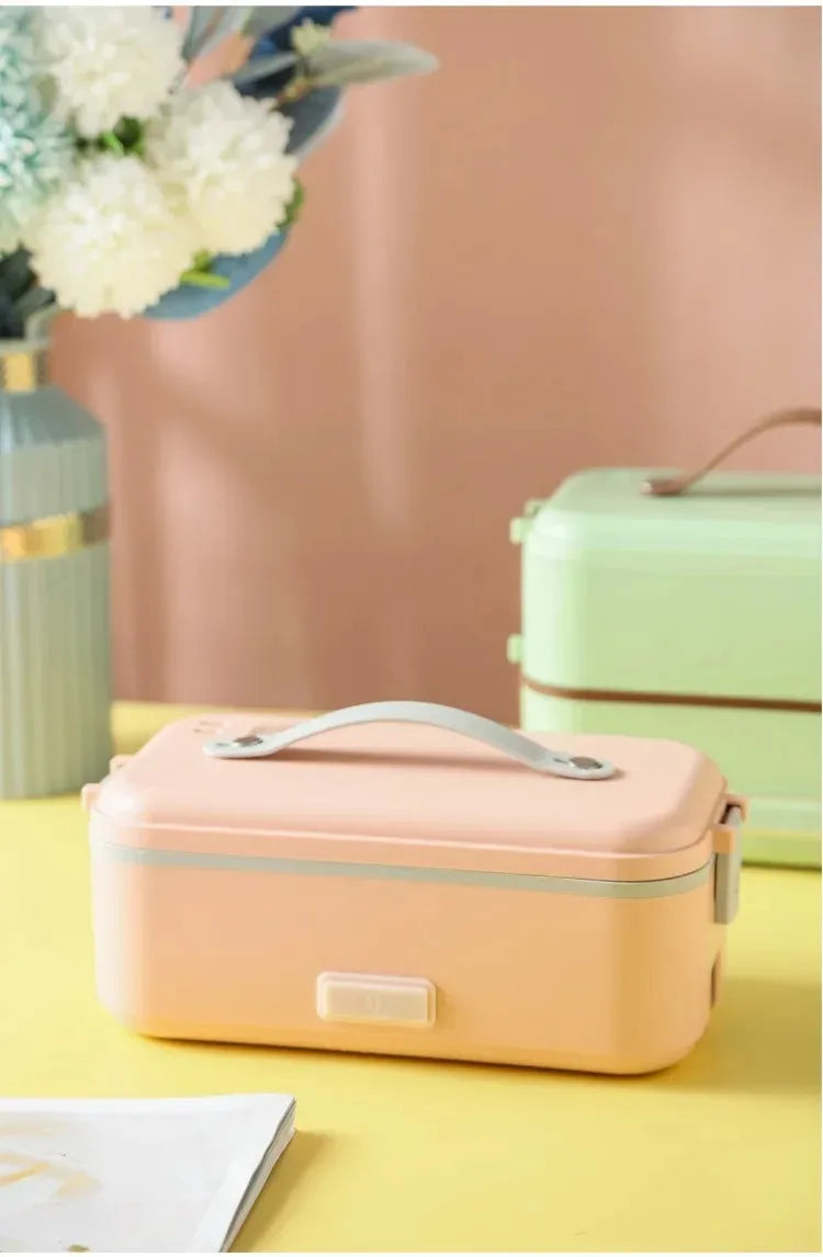 Portable Electric Heating Lunch Box Food Warmer for Outdoor/Travel Self Cooking Heated Lunch Box Office Rice Cooker Warmer