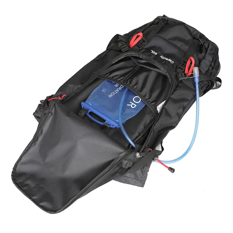 60L Camping Backpack Large Capacity Hiking Travel Outdoor Shoulder Bag Waterproof Trekking Climbing Mountaineering Rucksack