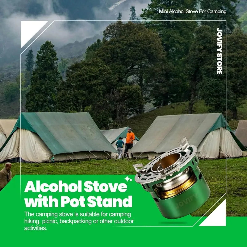 Portable Alcohol Stove Mini Camping Burner Cooker Grill For Backpacking Travel Picnic Emergency Survival Gear Outdoor Cooking