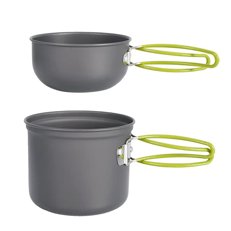 Pacoone Ultralight Camping Cooking Utensils Outdoor Tableware Pot Set Hiking Picnic Travel Tourist Dishes Supplies Equipment