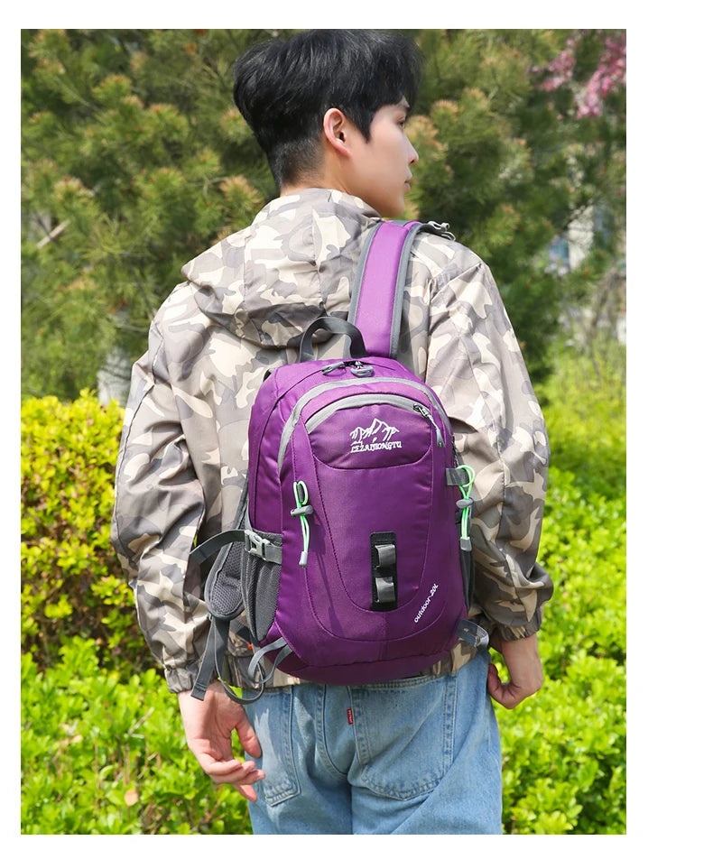 Durable, trendy, small-capacity outdoor backpack suitable for short trips, hiking, cycling, camping, and mountain climbing