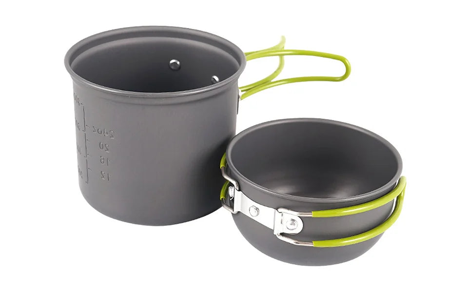Pacoone Ultralight Camping Cooking Utensils Outdoor Tableware Pot Set Hiking Picnic Travel Tourist Dishes Supplies Equipment