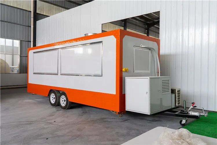 Portable Food Truck Mobile Trailer With Cooking Station Full Kitchen Equipment For Outdoor Events BBQ Business Use