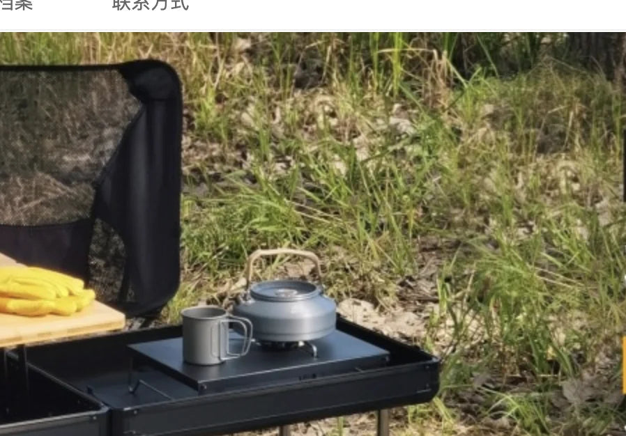 Outdoor Camping Portable Mobile Kitchenette Camping Picnic Kitchen Cooking Folding Storage Box Integrated Stove