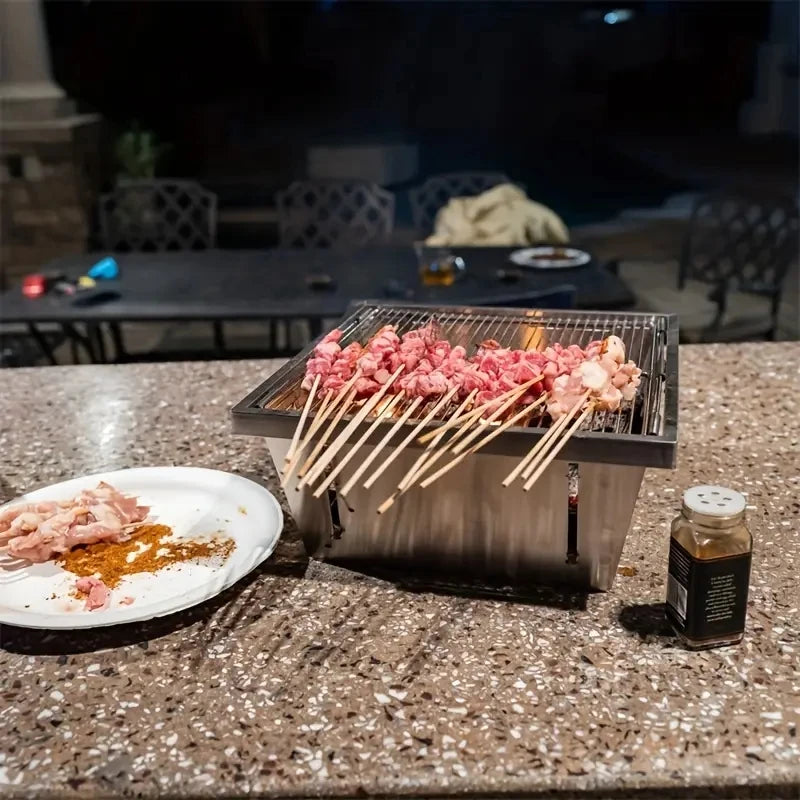 Portable barbecue grill, easy to carry, compact and convenient in design, suitable for picnic cooking | portable barbecue