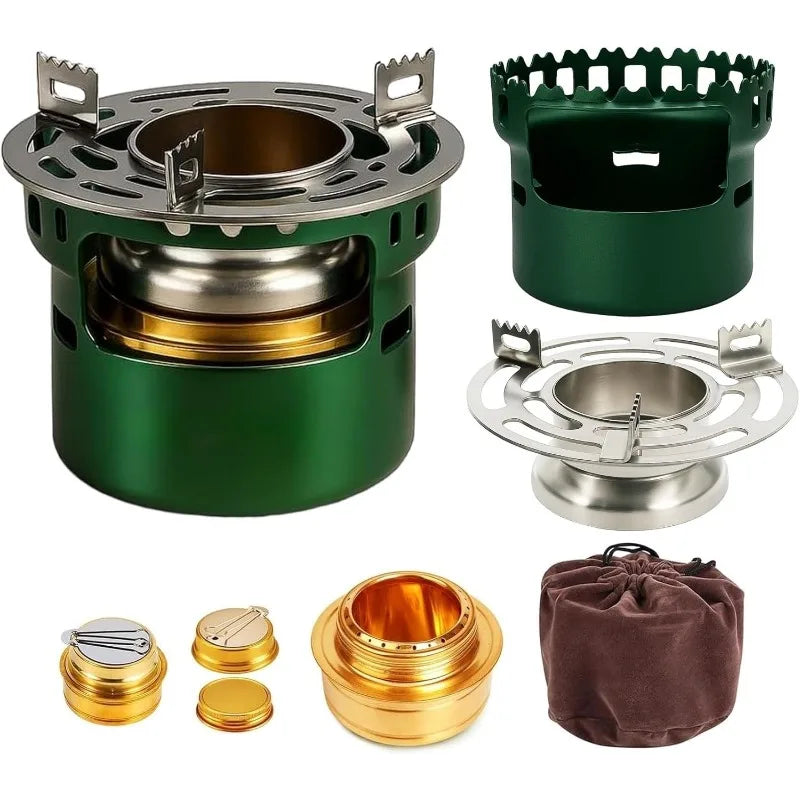 Portable Alcohol Stove Mini Camping Burner Cooker Grill For Backpacking Travel Picnic Emergency Survival Gear Outdoor Cooking