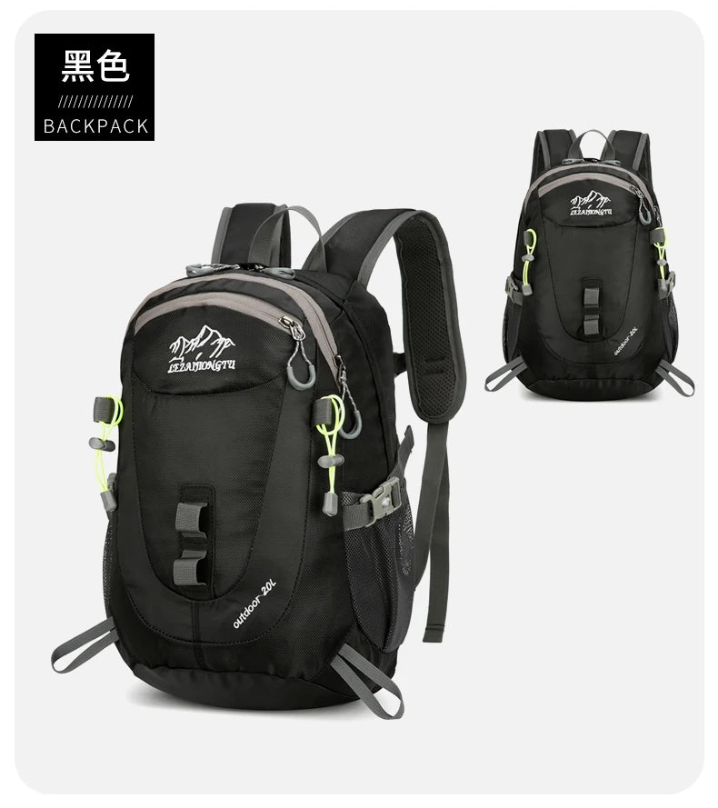 Durable, trendy, small-capacity outdoor backpack suitable for short trips, hiking, cycling, camping, and mountain climbing