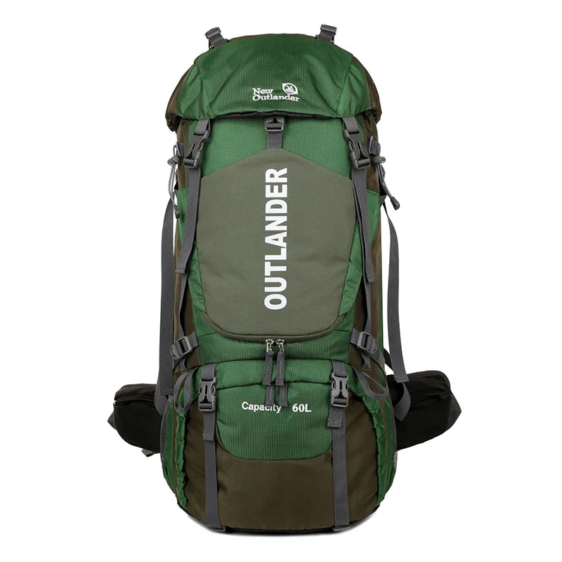60L Camping Backpack Large Capacity Hiking Travel Outdoor Shoulder Bag Waterproof Trekking Climbing Mountaineering Rucksack
