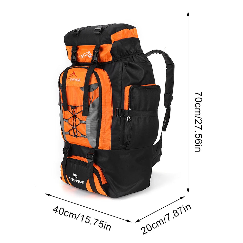 80L Hiking Climbing Backpack Camping Trekking Bag Waterproof Outdoor Sports Mountaineering Bags Rucksack Large Travel Backpacks