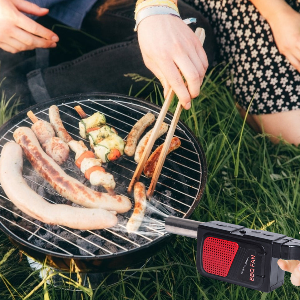 Portable Electric Handheld  BBQ Fan Air Blower for Outdoor Camping Barbecue Picnic BBQ Cooking Tool Bakery Grill Accessories
