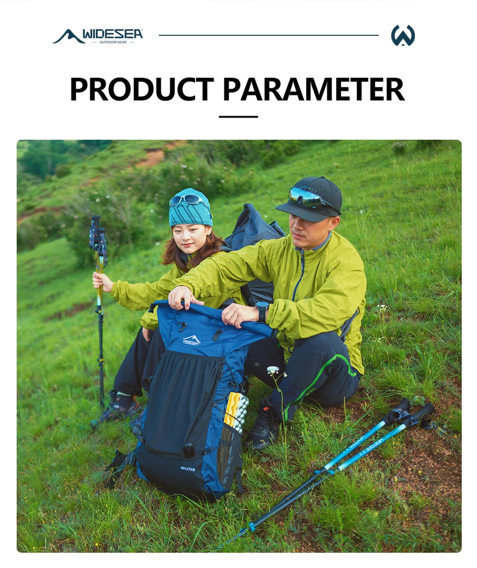 Outdoor Camping Backpack 40L Hiking Bag Sports Men's Backpacks Ultralight Waterproof Trekking Travel Essentials Camping Supplies