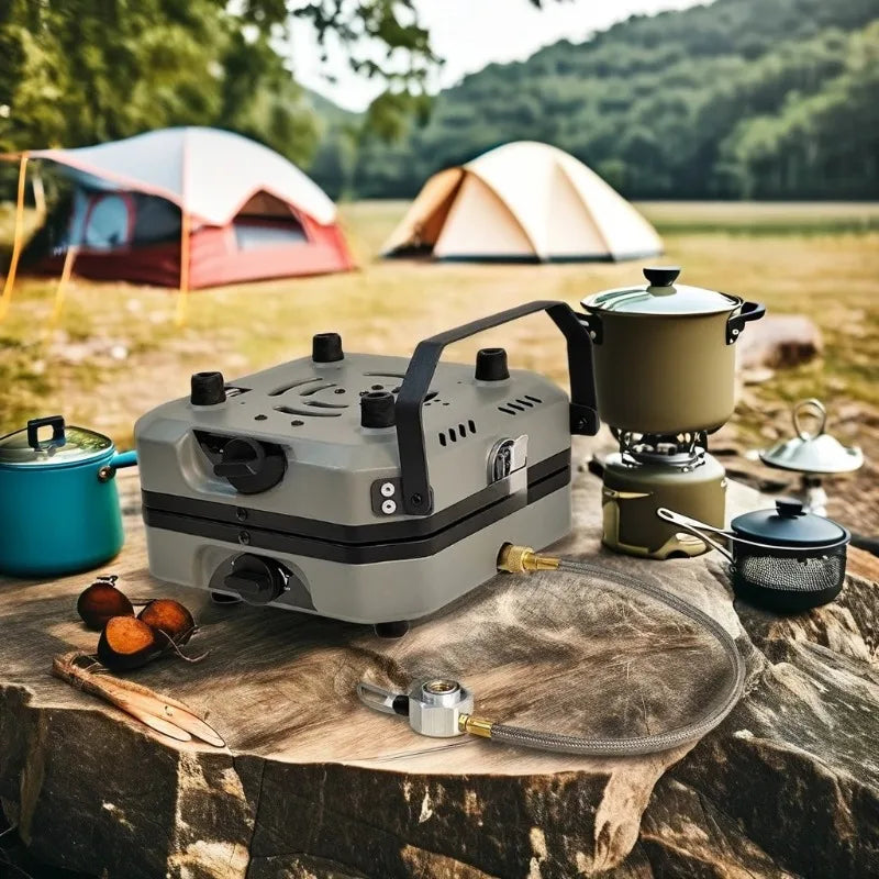 Portable Folding Stove, Camping, Folding Stove, Outdoor, Gas Stove, Cooking, Entertainment, Easy To Clean